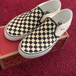 Black and white checkered vans